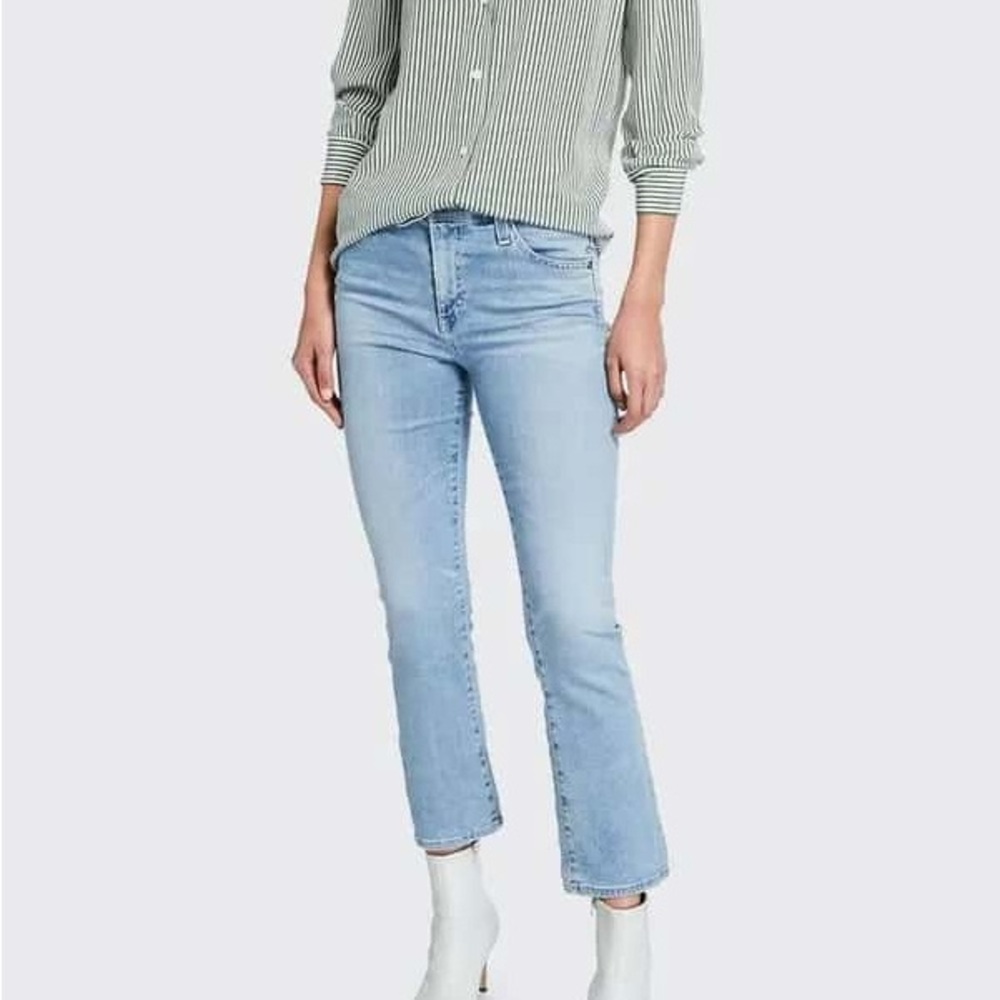 AG Jodi Crop High-Rise Flare Jeans (Size 28)